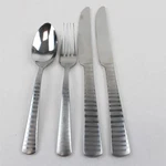 Lot Of 4 Oneida Lynx Stainless Flatware 2 French Knives, Salad Fork, Soup Spoon. Fixed Price $14.99.