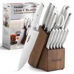 Fikshot 14 Piece German Stainless Steel Chef Knife Set Block. Fixed Price $89.99.