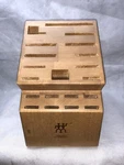 Zwilling 20-SLOT Hardwood Knife Block. Fixed Price $34.99.