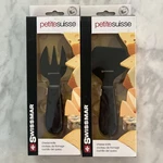 Swissmar Petite Suisse 2 Piece Ceramic Cheese Knife Fork Set Black Handles New. Fixed Price $28.99.