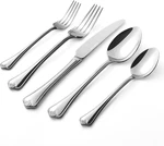 20-PIECE Stainless Steel Silverware Set For 4 Dishwasher Safe & Polished. Fixed Price $77.99.
