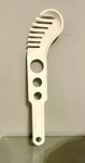 Vintage Ekco Pasta Spaghetti Server Measure Spoon Fork Strainer Ivory Color 12". Fixed Price $20.00.