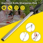 12IN Diamond Knife Sharpener Steel Honing Rod Oval Stick Kitchen Sharpening Tool. Fixed Price $10.99.
