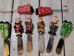 Vintage Boston Warehouse Holiday Folk Christmas Spreaders Knives 1998 Set Of. Fixed Price $11.99.