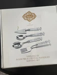 Serving Set- Crystal By Godinger Versailles 4 Piece Handled. Fixed Price $15.00.