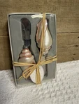 Seashells Cheese Knife Spreaders Charcuterie Stainless Steel -2 New Beach Box. Fixed Price $18.00.