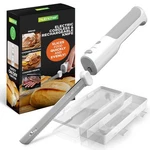 Nutrichef Electric Bread Knife-lightweight W/contoured Grip Handle -white & Grey. Fixed Price $44.99.