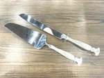 Wallace Romance Of The Sea Sterling 10-1/2" Hh Cake/pie Server & Knife Set. Fixed Price $125.00.