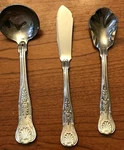 Reed & Barton Select Stainless Flatware Kings Ladle, Sugar Spoon, Butter Knife. Fixed Price $29.99.