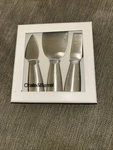 Crate And Barrel Stainless Steel Cheese Knives, Tools Set Of 3 New Box. Fixed Price $25.00.