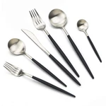 Jashii 18/10 Black Handle Flatware Silverware Set 304 Stainless Steel. Fixed Price $20.26.