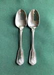 2 Towle Boston Shell Tea Spoons Stainless Steel Silverware Utensils. Fixed Price $10.00.