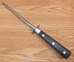 Unbranded Heavy Duty Silver Tone & Black Knife Sharpener Stick Only **read**. Fixed Price $16.08.