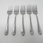 Wallace WAS216 Center Ridge Stainless Steel Meat Serving Forks China Lot Of 5. Fixed Price $14.99.