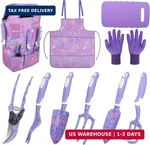 Purple Garden Sets 10-PIECE, Aluminum Alloy Steel Hand W/non-slip Erg. Fixed Price $64.33.