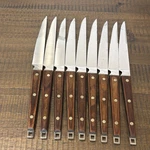 9 Pc Set Vintage Mcm Ecko Flint Classic Stainless Steel Usa Steak Knives. Fixed Price $34.99.