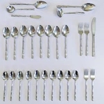 Vtg Reed & Barton Rebacraft Stainless Steel Bamboo Handle Flatware 28 Pcs Japan. Fixed Price $68.40.