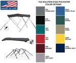 7.6OZ Bimini Top 3 Bow Boston Whaler 240 Dauntless Split Side Rails 14-20. Fixed Price $589.62.