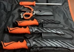 Kastking Fillet Knife Set Fishing Kit Knives Shears Sharpener Roll Bag Open Box. Fixed Price $54.27.