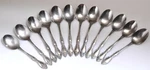 Oneida Rogers Huntington Stainless 12 Piece Oval Soup Spoons Flatware 6 3/4"LONG. Fixed Price $38.99.