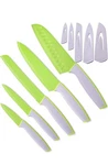 Kitchen Chef Knife Set With Blade Guards For Meat Cutting Home Cooking - 5 Piece. Fixed Price $49.99.