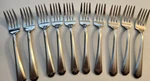 10 Allegheny Metal Royal Stainless Streamline Salad Forks Flatware Silverware. Fixed Price $34.99.