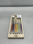 Jean Dubost Laguiole Set Of 6 Steak Knives Multicolor Handles New. Fixed Price $69.98.