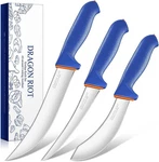 Dragon Riot 3 Pcs Butcher Knives Set, Meat Processing Knife For Brisket T.... Fixed Price $64.05.