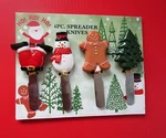 Four Piece Christmas Spreader Knives Set Stainless Steel Tabletop Unlimited New. Fixed Price $19.99.