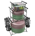 Sorbus Buffet Caddy 3-TIER Black Carbon Steel Stackable 7-PIECE Detachable Set. Fixed Price $38.75.