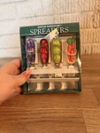 New Boston Warehouse - Set Of Four Spreaders W/berry Basket Handles. Fixed Price $11.00.