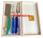 Claude Dozorme Laguiole French Cheese Knife Fork Cleaver Box Foodie Gift. Fixed Price $139.00.