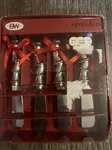 Boston Warehouse Silver Bells Bow Holiday Spreaders Cute Set Of 4 New Open Box. Fixed Price $12.99.
