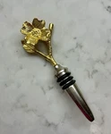 Beekman Home Michael Aram Style Parcel Gilt Dogwood Wine Bottle Stopper. Fixed Price $24.00.