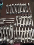 55 Pc Pfaltzgraff Passage Stainless Flatware Silverware 23FORKS 10SPOONS 17. Fixed Price $60.00.
