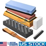 Knife Sharpening Kit Dual Whetstone 400 1000 3000 8000 Grit Sharpener. Fixed Price $23.99.