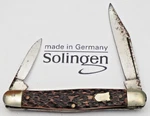 Vintage 1950'S Solingen Made Penknife - Pocket Solid Bone Handles. Fixed Price $40.00.