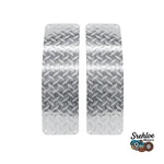 Aluminum Trailer Fender Rock Guard Set Sturdy Built Diamond Plate Silver X2. Fixed Price $75.91.