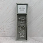 Williams Sonoma Animal Cheese Markers Set Of 3 Cow Sheep Goat Metal Entertaining. Fixed Price $14.34.
