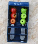 Ideal Home Range Set Of 2 Spreaders Red & Green Apple Stainless Steel Knives New. Fixed Price $17.09.