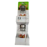 Farberware Fresh Salt & Pepper Shakers Painted Roosters Clear 3 Oz Stainless Top. Fixed Price $13.49.