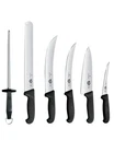6 Piece Victorinox Knive Set, Slicer, Cimeter, Chef, Boning, Breaking, Steel. Fixed Price $346.89.