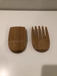 Pampered Chef Bamboo Salad Set Claws Retired Serving Fork Spoon. Fixed Price $12.00.