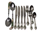 22 Piece Lot: 4X Spode Christmas Tree 5-PC 18/10 Flatware Settings By Wallace, +. Fixed Price $250.00.