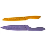 Cuisinart 2 Piece Knife Set Sheaths Purple Orange Stainless Serrated Chefs Knive. Fixed Price $19.09.