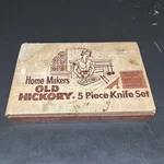 Old Hickory Carbon Steel Knife Set Of 5 Missing 1 Usa Ontario Lot 4 W/ Box. Fixed Price $150.00.