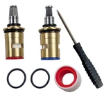 Chicago Faucets 1-099XKJKABNF Ceramic Quaturn Hot & Cold Cartridges, Pair. Fixed Price $16.99.