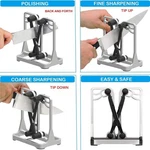 Professional Kitchen Knife Sharpener 3 Stage Tungsten Ceramic Manual Tool. Fixed Price $14.63.