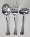 3 Piece Wallace Monroe 18/10 Stainless Slotted Spoon Gravy Ladle Serving Fork. Fixed Price $28.99.