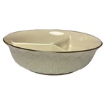 Lenox Jacquard Ivory Gold Trim 3 Part Round Divided Server. Fixed Price $15.18.